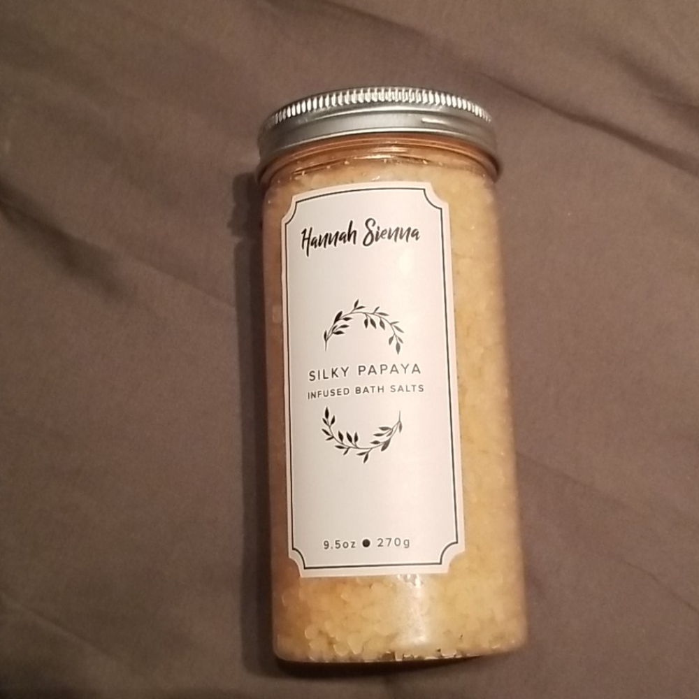 New Hannah Sienna Silky Papaya Bath Salts